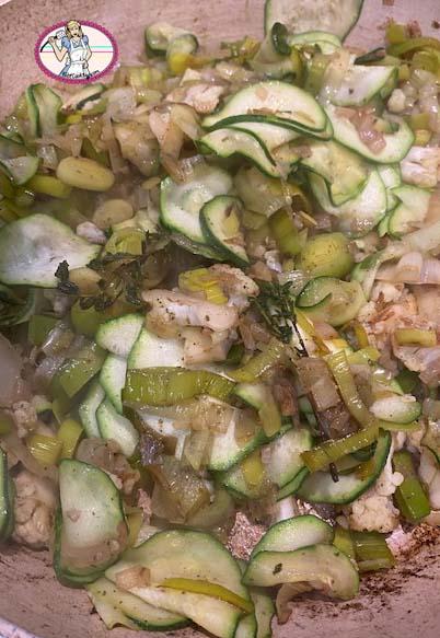 Tarte rapide courgette poireau et gorgonzola