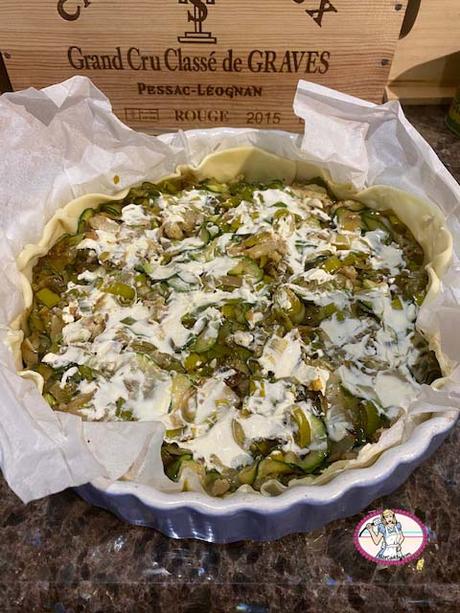Tarte rapide courgette poireau et gorgonzola
