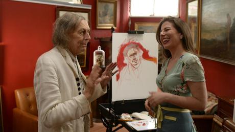 Meg Brown avec Barry Otto alors que la peinture commençait à prendre forme. Meg Brown avec Barry Otto alors que la peinture commençait à prendre forme.