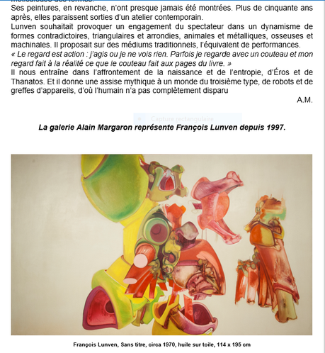 Galerie Alain Margaron « Hommage à François Lunven «