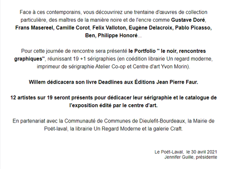 Centre d’Art Yvon Morin -une prochaine réouverture 2021 – à partir du 20 Mai prochain- lieu : le Poet-Laval (Drôme)