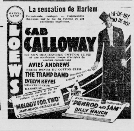 May 2, 1937: “La sensation de Harlem” at Montreal’s Loews