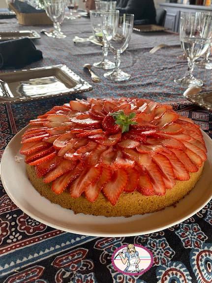 Tarte aux fraises, coco et fruit de la passion Tarte aux fraises, coco et fruit de la passion