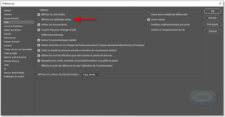 Désactiver les infobulles riches dans Photoshop Désactiver infobulles riches dans Photoshop
