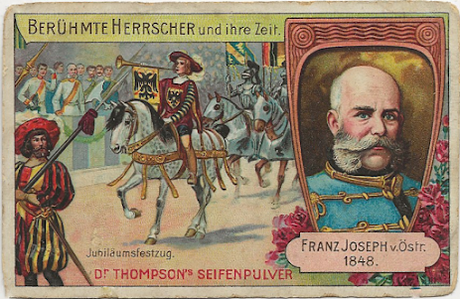 L'empereur François-Joseph en chromo du Dr Thompson (poudre de savon)