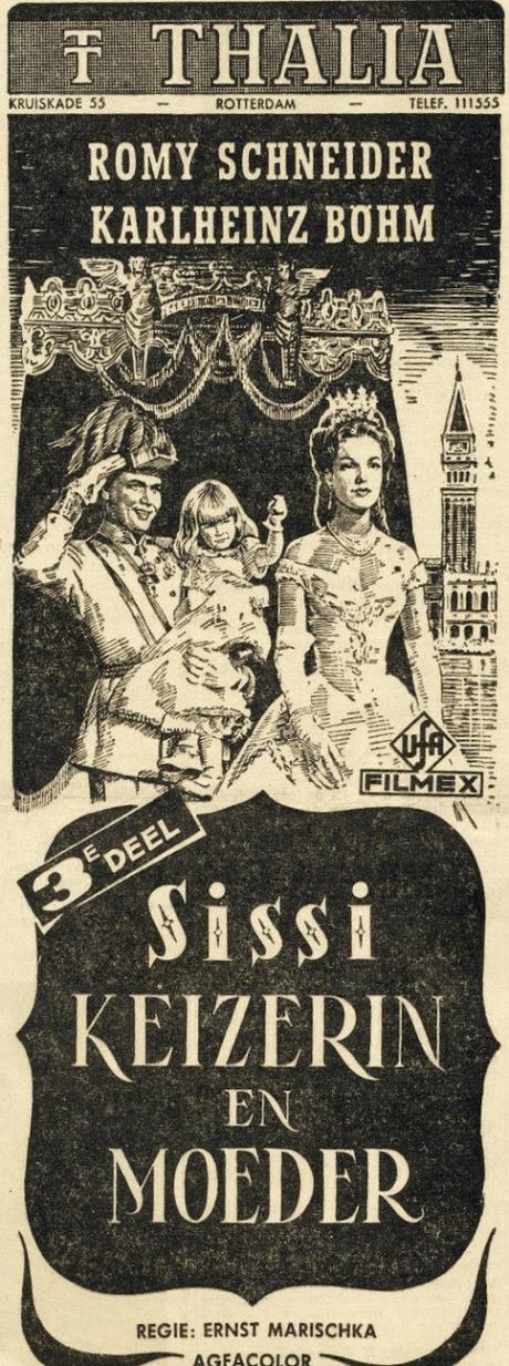 Sissi / Romy Schneider — Annonce du 3ème film en néerlandais — Sissi keizerin en moeder