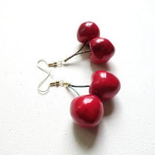 Cerises des beaux jours - boucles d'oreilles cherries earrings - La Fille du Consul -Delphine R2M