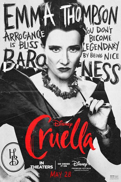Affiches personnages US pour Cruella de Craig Gillepsie