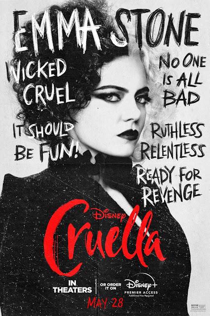 Affiches personnages US pour Cruella de Craig Gillepsie