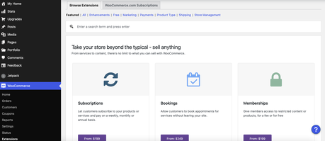 extensions woocommerce
