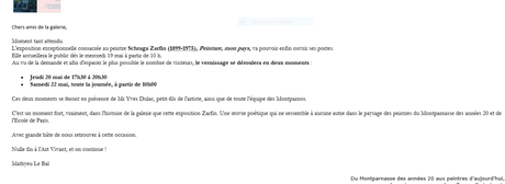 Galerie  Les Montparnos … enfin l’expo attendue..Schraga Zarfin (1899-1975)