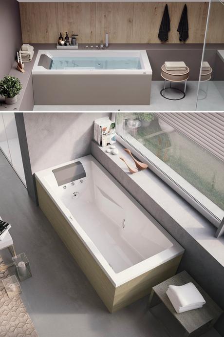 spa jacuzzi intérieur baignoire balneo design