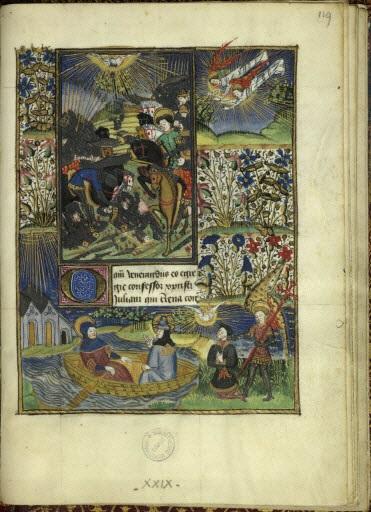 Heures de Jean de Montauban 1450 ca Rennes Ms 1834 fol 119r Saint Julien
