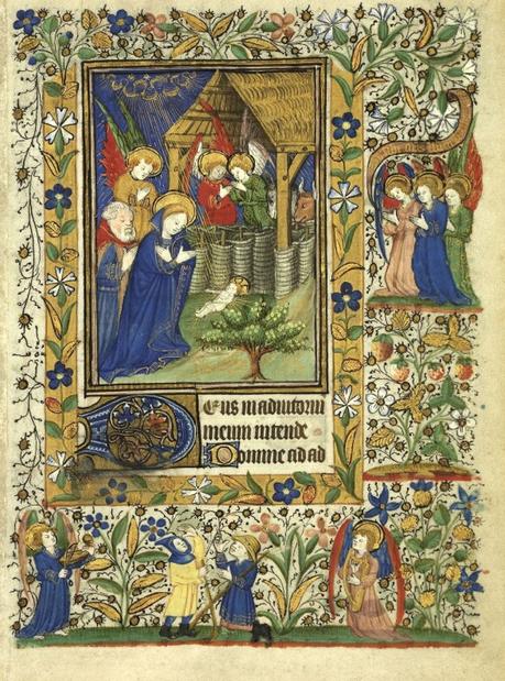 Heures de Catherine de Rohan et de Francoise de Dinan Rennes, BM, 0034 ter fol 1 Nativite