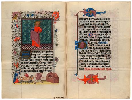Heures de Catherine de Cleves ca. 1440 Morgan MS M.917-945, pp. 226-27 St Philippe