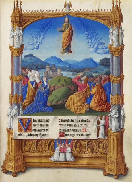 1485-86 Jean colombe Ascension Tres riches heures du duc de Berry fol 184r