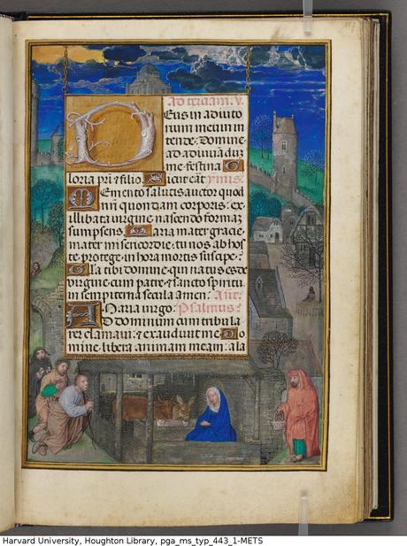 Emerson-White Hours use of Rome 1480 ca Harvard University, Houghton Library, MSS Typ 443.1 fol 157