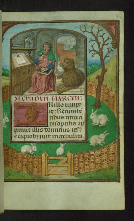 Book of Hours 1500 ca Ms. W.427 Walters Art Museum Baltimore fol. 46r st Marc