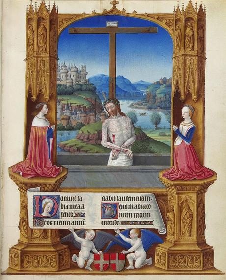 1485-86 Jean Colombe Christ de pitie Tres Riches Heures du duc de Berry Folio_75r Musee Conde Chantilly