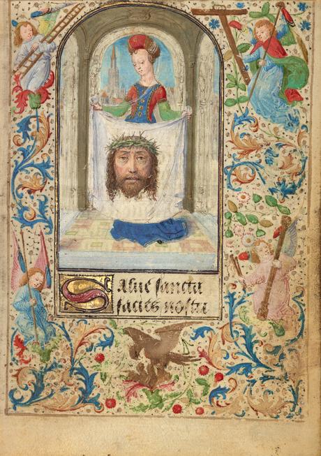 Lieven van Lathem 1471 ca Ste Veronique Getty Museum, Los Angeles, Ms. 37, fol 2r