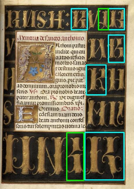 1483-98 Horae Beatae Mariae Virginis (La Flora, pour Charles VIII) Biblioteca nazionale Napoli BNN Ms. I. B. 51 fol 324 schema