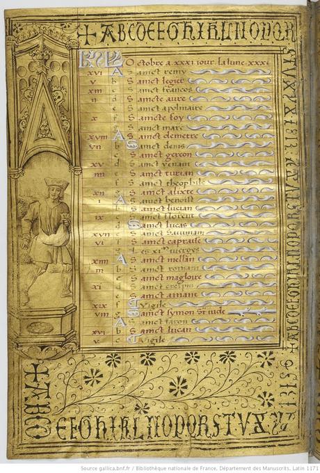 Heures dites de Henri IV BNF Lat 1171 fol 5v Octobre Gallica