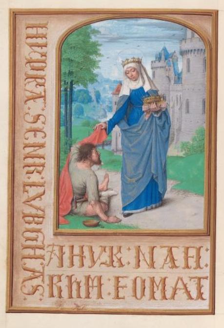 1500 ca Master of the First Prayerbook of Maximillian Hours of Queen Isabella the Catholic, Cleveland Museum of Arts, Fol. 197v, St. Elizabeth of Hungary