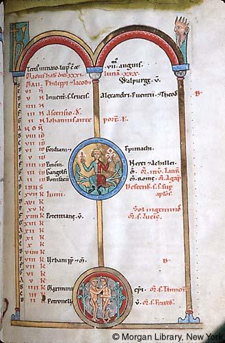 1225-50 ca Gradual, Sequentiary, and Sacramentary Weingarten Morgan Library MS M.711 fol. 4r Mai