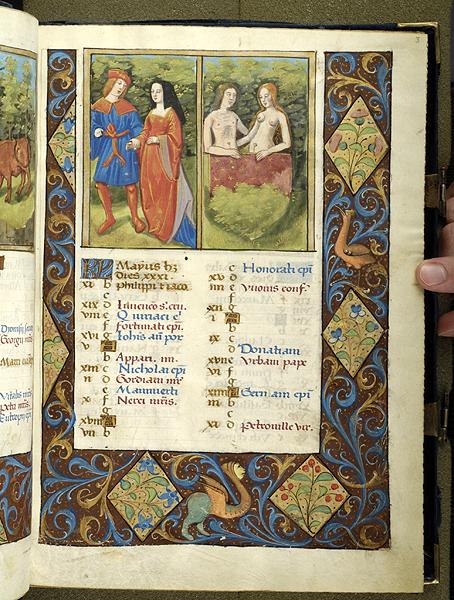 1495-98 Breviaire, Paris, Morgan Library MS M.934 fol. 3r Mai