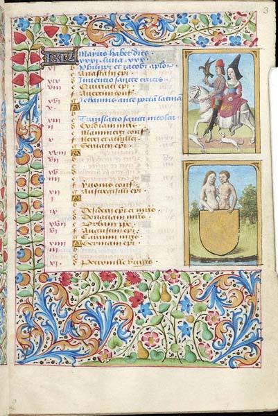 1470 ca Book of Hours PariMorgan Library MS M.73 fol. 3r Mai
