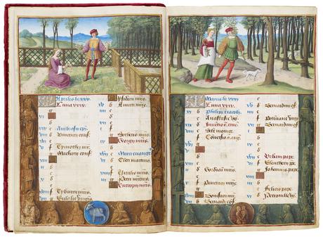 1500 ca Jean Poyer Hours of Henry VIII Tours, France Morgan Library MS H.8 fol 2v 3r