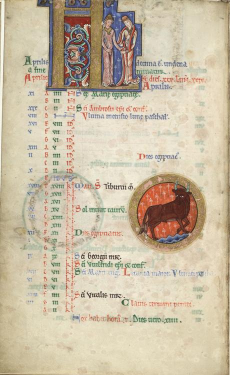 1170 ca Hunterian Psalter MS 229 Glasgow University Avril
