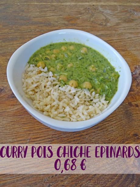 Curry pois chiche épinards