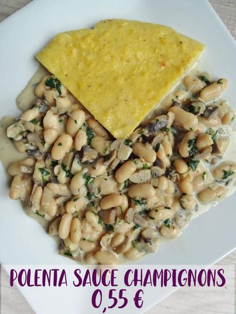 Polenta sauce champignons et haricots blancs Polenta sauce champignons et haricots blancs