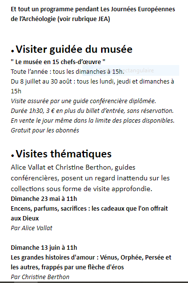Musée départemental Arles antique – réouverture Mercredi 19 Mai 2021