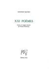 (Note de lecture), Geoffrey Squires, XXI Poèmes, par Antoine Bertot