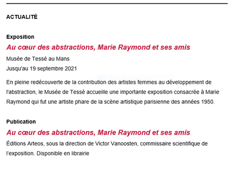 Galerie Diane de Polignac: Abstraites- 5 femmes-5 expressions artistiques jusqu’au 29 Mai 2021