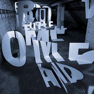 T.S.E, installation typographique Sebastian Lemm. Alle...