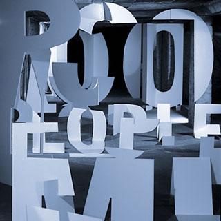 T.S.E, installation typographique Sebastian Lemm. Alle...