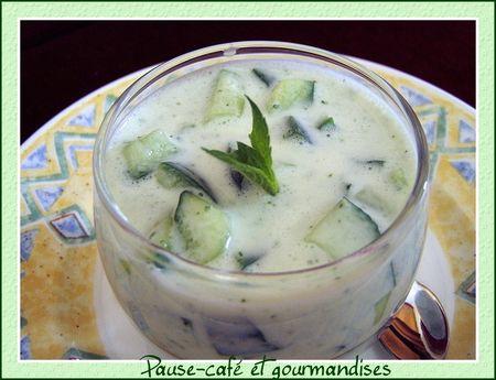 Concombre à la menthe et au yaourt