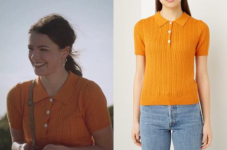 ICI TOUT COMMENCE : le polo en mailles oranges d’Anaïs dans l’épisode 145