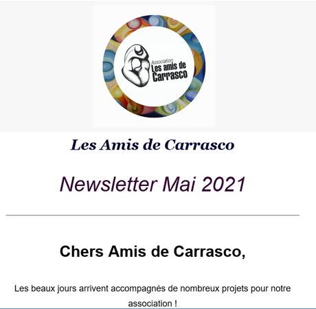 Les Amis de Carrasco- le programme à venir -L’Art c’est la vie-