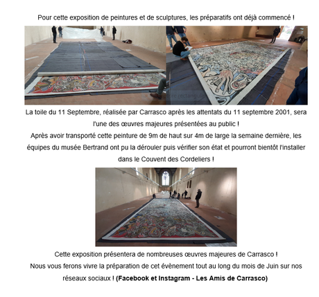 Les Amis de Carrasco- le programme à venir -L’Art c’est la vie-