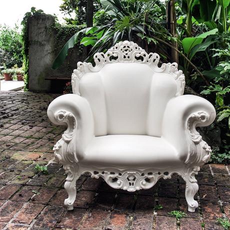 fauteuil proust style baroque moderne extérieur - blog déco - clematc