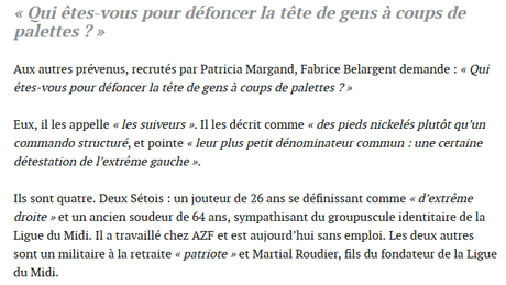 Montpellier : la milice fasciste de Pétel/Coronel de Boissezon sur le banc des accusés (avec de #LMPT et de la #LigueDuMidi dedans)