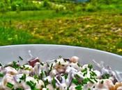 Salade pois chiche betterave sauce féta