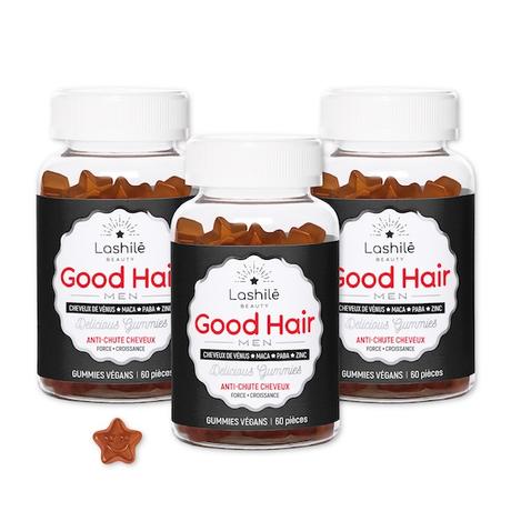 Les gummies vitaminés GOOD HAIR MEN de Lashilé Beauty promettent de limiter les effets d’une chevelure fragile