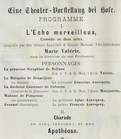 L'archiduchesse Marie Valérie, jeune autrice et actrice L'archiduchesse Marie Valérie, jeune autrice et actrice