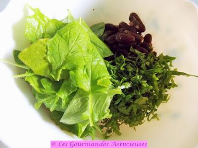 Salade de Lampsane aux haricots rouges (Vegan)