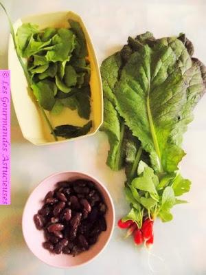 Salade de Lampsane aux haricots rouges (Vegan)